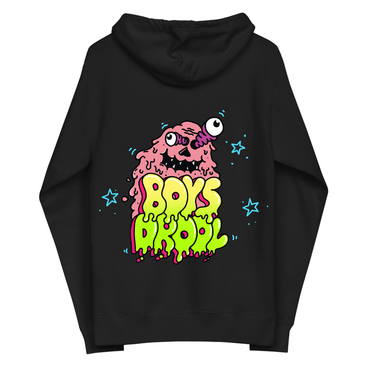 "Boys Drool" Monster Zip-Up Hoodie
