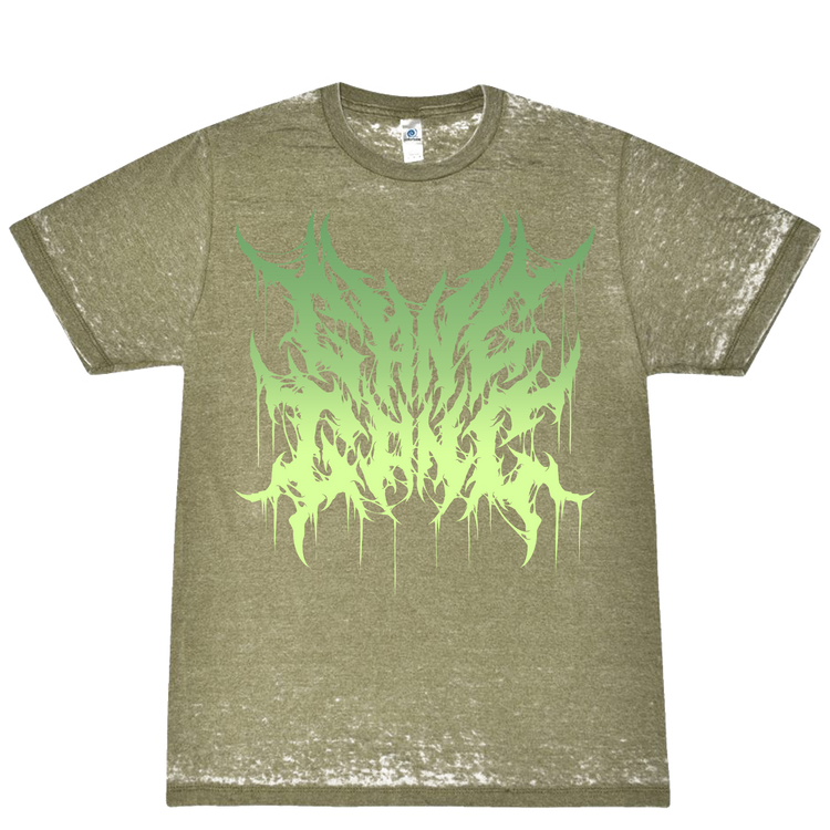 "Gang Gang" Olive Acid wash