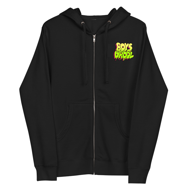 "Boys Drool" Monster Zip-Up Hoodie