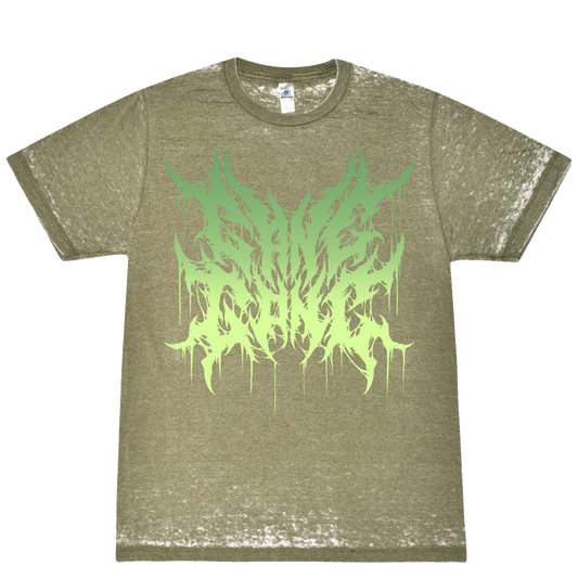 "Gang Gang" Olive Acid wash