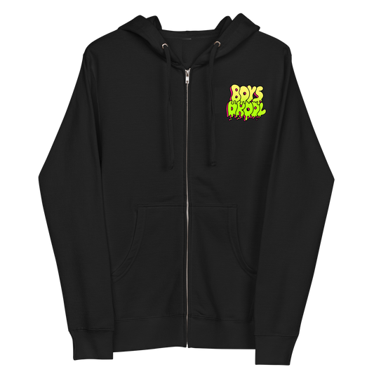 "Boys Drool" Monster Zip-Up Hoodie